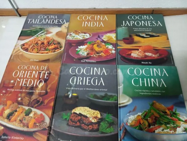 6 TOMOS COCINA JAPONESA,GRIEGA,ORIENTE MEDIO,CHINA