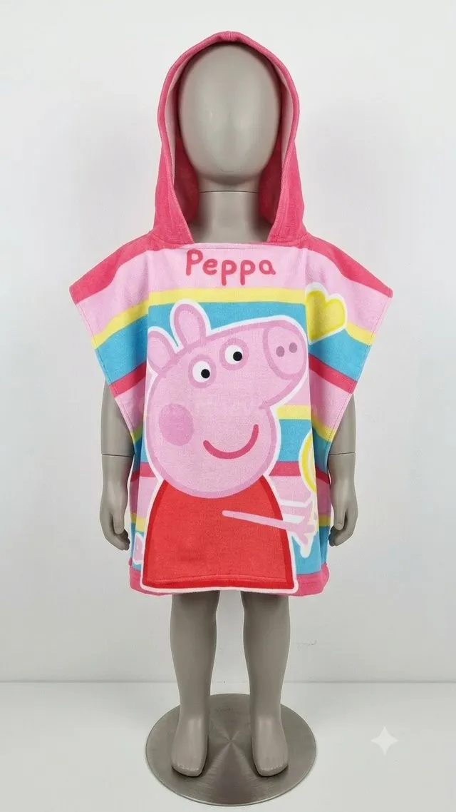 Poncho infantil Peppa Pig para playa en Gijón
