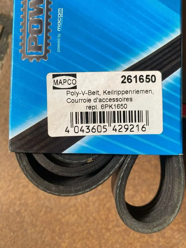 Repuesto de transmisión: Correa Poly‑V MAPCO 6PK1650 en Malg - foto 2