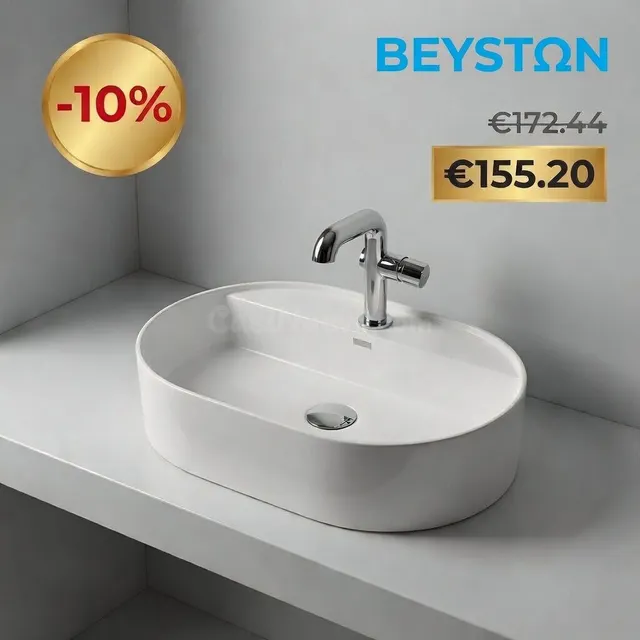 Grifo de lavabo mural Deante Tubo cromado, diseño moderno y 