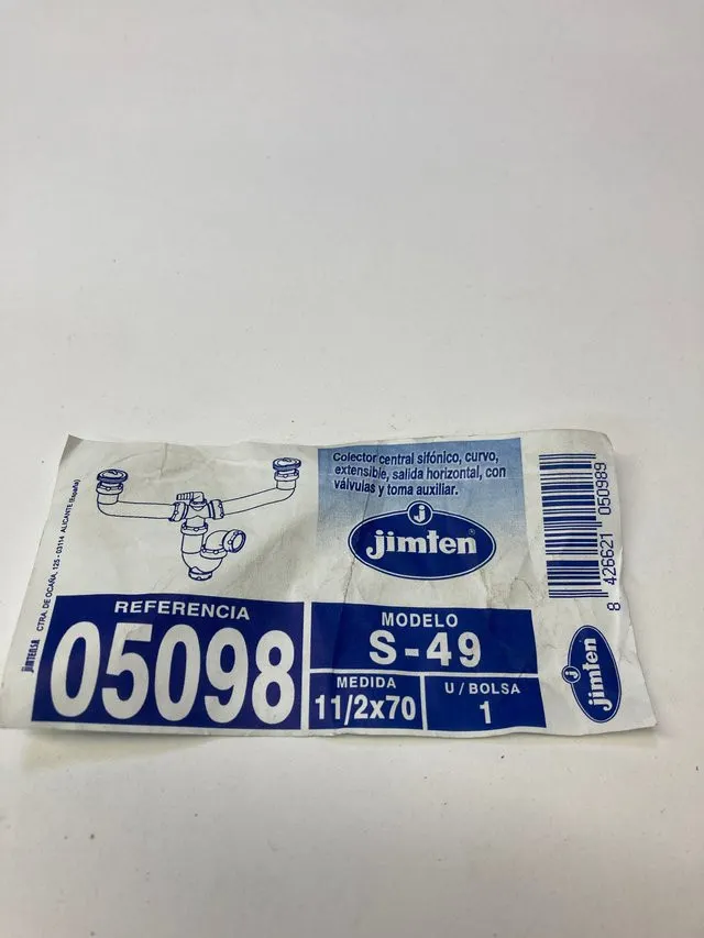 Sifón doble extensible, C/válvula fregadero Jimtem - foto 2