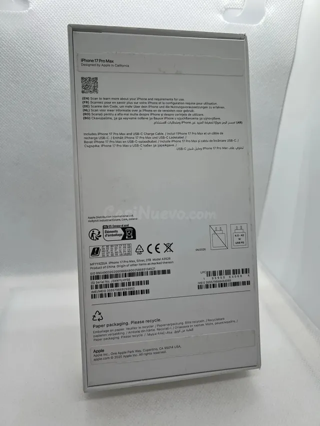 Apple iPhone 17 Pro Max 2TB Plata A3526 2000GB Factory Unloc - foto 4