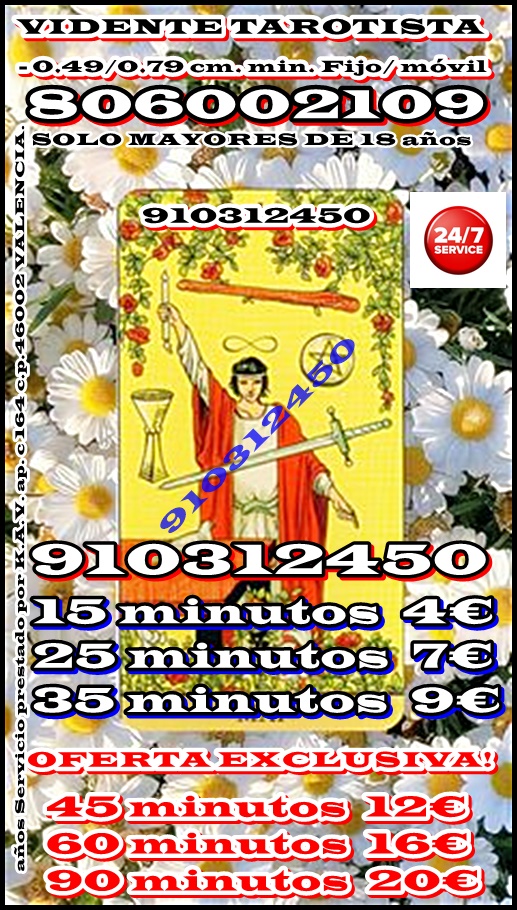 Servicios de Tarot Videntes del Amor 7 € 25min - 9€ 35min. /