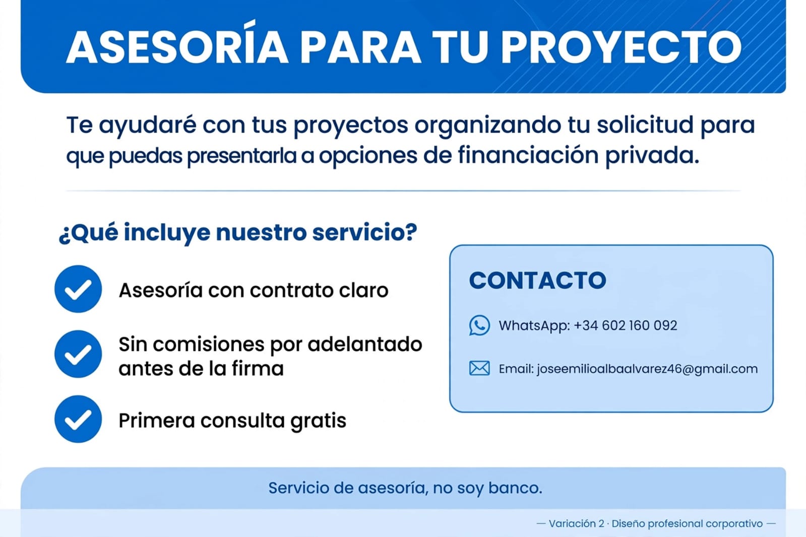 Oferta fiable entre particulares.